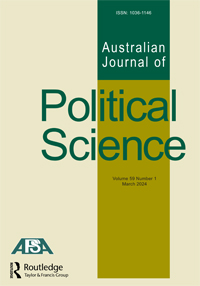 Cover image for Australian Journal of Political Science, Volume 59, Issue 1