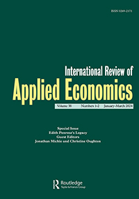 Cover image for International Review of Applied Economics, Volume 38, Issue 1-2