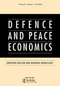 Cover image for Defence and Peace Economics, Volume 35, Issue 3