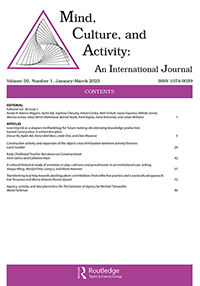Cover image for Mind, Culture, and Activity, Volume 30, Issue 1