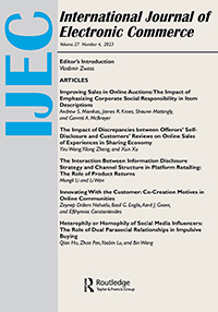 Cover image for International Journal of Electronic Commerce, Volume 27, Issue 4