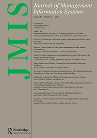 Cover image for Journal of Management Information Systems, Volume 41, Issue 1