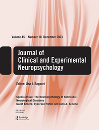 Cover image for Journal of Clinical and Experimental Neuropsychology, Volume 45, Issue 10