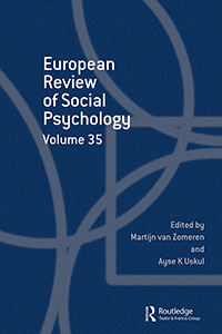 Cover image for European Review of Social Psychology, Volume 35, Issue 1