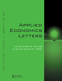 Cover image for Applied Economics Letters, Volume 31, Issue 8
