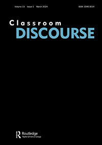 Cover image for Classroom Discourse, Volume 15, Issue 1