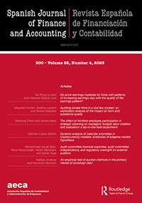 Cover image for Spanish Journal of Finance and Accounting / Revista Española de Financiación y Contabilidad, Volume 52, Issue 4