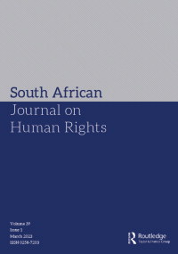 Cover image for South African Journal on Human Rights, Volume 39, Issue 1