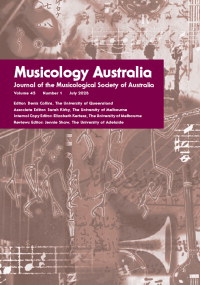 Cover image for Musicology Australia, Volume 45, Issue 1