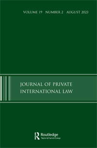 Cover image for Journal of Private International Law, Volume 19, Issue 2