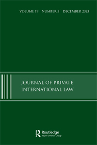 Cover image for Journal of Private International Law, Volume 19, Issue 3