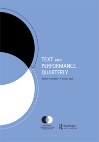 Cover image for Text and Performance Quarterly, Volume 44, Issue 1