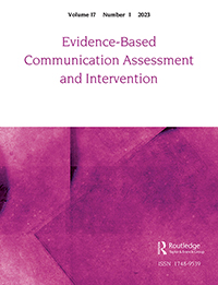 Cover image for Evidence-Based Communication Assessment and Intervention, Volume 17, Issue 1