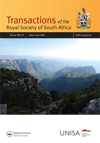 Cover image for Transactions of the Royal Society of South Africa, Volume 78, Issue 1-2