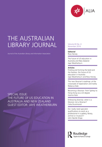 Cover image for The Australian Library Journal, Volume 65, Issue 4