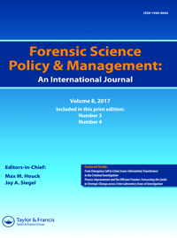 Cover image for Forensic Science Policy & Management: An International Journal, Volume 8, Issue 3-4
