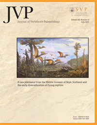 Cover image for Journal of Vertebrate Paleontology, Volume 43, Issue 4