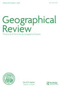 Cover image for Geographical Review, Volume 114, Issue 2