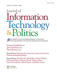Cover image for Journal of Information Technology & Politics, Volume 21, Issue 1