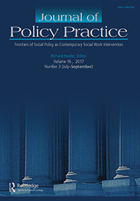 Cover image for Journal of Policy Practice, Volume 16, Issue 3