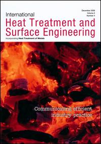 Cover image for International Heat Treatment and Surface Engineering, Volume 8, Issue 3