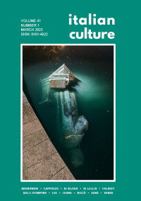 Cover image for Italian Culture, Volume 41, Issue 1