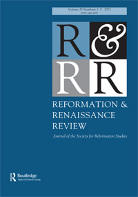 Cover image for Reformation & Renaissance Review, Volume 25, Issue 2-3