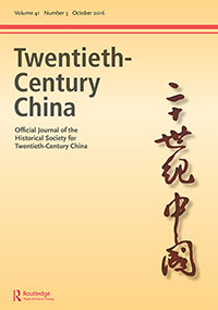Cover image for Twentieth-Century China, Volume 41, Issue 3