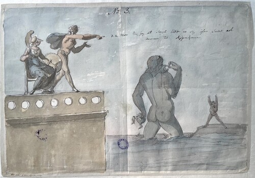 Fig. 9. Ehrensvärd, C. A., Sergel crossing the strait to Denmark, 1797, Nationalmuseum, Stockholm, inv. no. NMH A 65/1973. Photo: author.