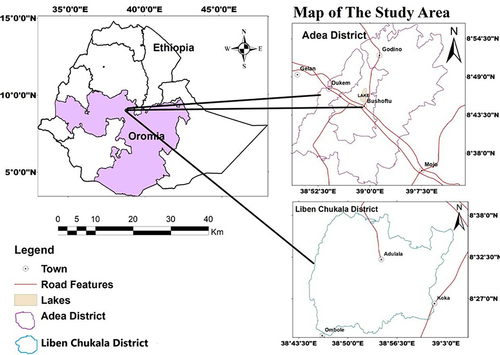 Figure 1 Map indicating study site prepared with GIS software.