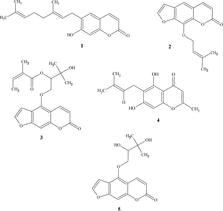 Figure 1 Structures of compounds 1–5.