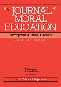 Cover image for Journal of Moral Education, Volume 52, Issue 4, 2023