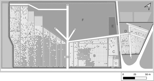 Figure 3. Contemporary plan of the PoW cemetery in Łambinowice (source: The Central Museum of Prisoners of War).