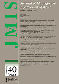 Cover image for Journal of Management Information Systems, Volume 40, Issue 4, 2023