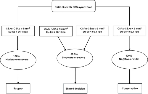 Figure 6 Algorithm proposed for the therapeutic decisions of patients with clinically suspected CTS.