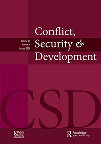 Cover image for Conflict, Security & Development, Volume 24, Issue 1, 2024
