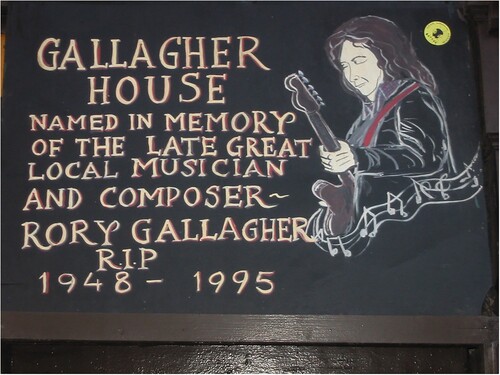 Figure 13. Gallagher House Plaque. Source: Reading the Signs, https://readingthesigns.weebly.com/blog/rory-gallagher.