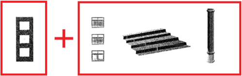 Figure 13. Training set (outside wall, windows, stairs and pillars).