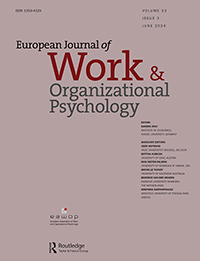 Cover image for European Journal of Work and Organizational Psychology, Volume 33, Issue 3, 2024
