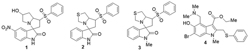 Figure 2 Indole derivatives (1–4) as anti-SARS-CoV-2 agents.