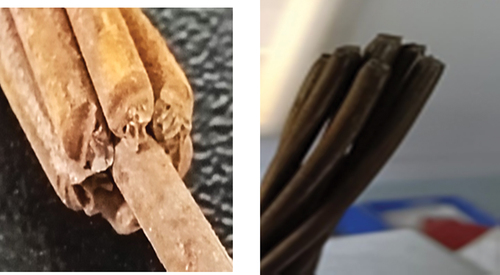 Figure 13. Group G specimen(Brittle failure) uncorroded sample (ductile failure).