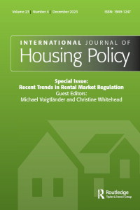 Cover image for International Journal of Housing Policy, Volume 23, Issue 4, 2023
