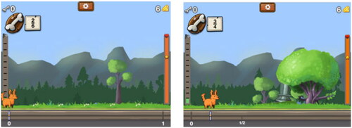 Figure 4. Screenshots of the gameplay tasks.