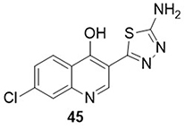Figure 17 Thiadiazole derivative (45) as anti-SARS-CoV-2 agent.
