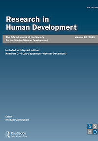 Cover image for Research in Human Development, Volume 20, Issue 3-4, 2023
