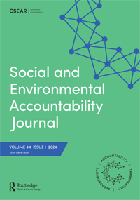 Cover image for Social and Environmental Accountability Journal, Volume 44, Issue 1, 2024