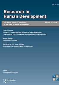 Cover image for Research in Human Development, Volume 20, Issue 1-2, 2023