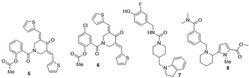 Figure 3 Piperidine derivatives (5–8) as anti-SARS-CoV-2 agents.