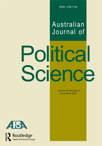Cover image for Australian Journal of Political Science, Volume 58, Issue 4, 2023