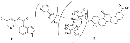 Figure 5 Pyridine derivatives (11 and 12) as anti-SARS-CoV-2 agents.